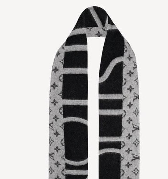 Louis Vuitton Monogram Split Cashmere Scarf (Scarves,Cashmere